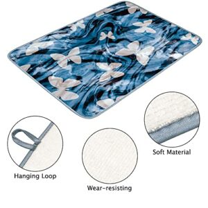 Drying Mat Tie Dry Butterfly Suitable for Kitchen Countertop Super Absorbent Dish Drying Mat Heat-Resistant and ECO Friendly 18 * 16in