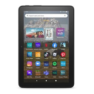 Amazon Fire HD 8 tablet, 8” HD Display, 32 GB, 30% faster processor, designed for portable entertainment, (2022 release), Black, without lockscreen ads