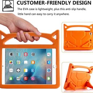 iPad Mini 6 Case for Kids : Safe Shockproof Protection for 8.3 inch Kid Proof + Ultra Lightweight + Comfort Grip Carrying Handle +Folding Stand-Orange