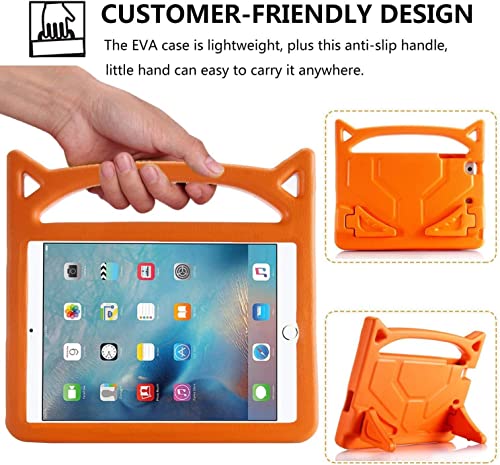 iPad Mini 6 Case for Kids : Safe Shockproof Protection for 8.3 inch Kid Proof + Ultra Lightweight + Comfort Grip Carrying Handle +Folding Stand-Orange