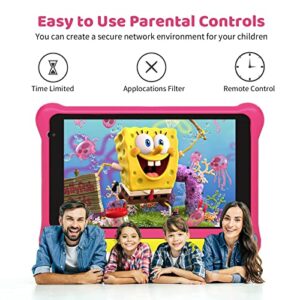 Fullant Kids Tablet 7 inch,Android 12 Tablet for Kids,32GB ROM 128GB Expand,Kids Software Pre-Installed,Bluetooth,Dual Camera,Toddler Tablet with Shockproof Case