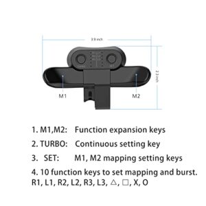 Controller Paddles for PS4, Controller Back Button Attachment, Customization Mapping Buttons, TURBO burst function, plug and playBurst Function, Plug And Play