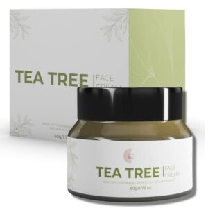 brandnu tea tree face cream - moisturizer for acne-prone, sensitive skin (1.7 oz)