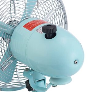 Better Homes & Gardens Retro Table Fan, 3-Speed Metal Tilted-Head Oscillation, 8-Inches (mint)