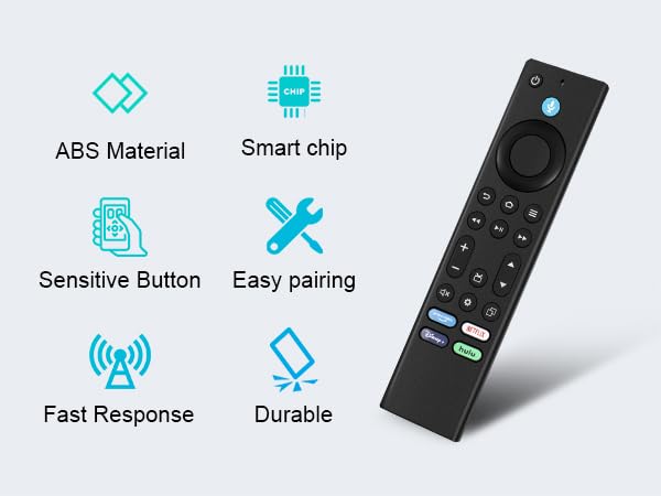 Voice Remote Control Replacement for Amazon Omni Series Smart TV 4K UHD Smart TV 4K65M600A 4K50M600A 4K43M600A 4K55M600A 4K75M600A and for Amazon TV 4-Series 4K43N400A 4K50N400A 4K55N400A