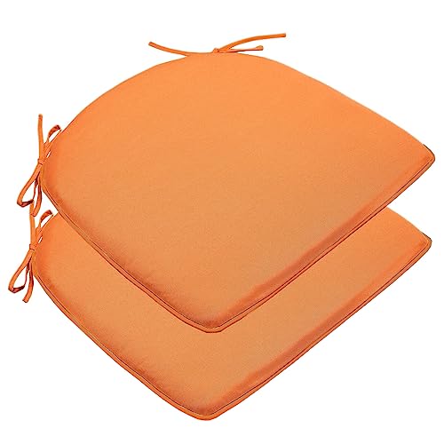 JMGBird Outdoor Chair Cushions Set of 2, Patio Cushions D16xW17 Inch with Ties, Outdoor Chair Pad for Patio Furniture