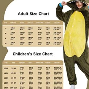 Joy2fitt Halloween Costumes Adults Women Animal Onesie Men Flannel Dinosaur Hooded Tails One Piece Family Cosplay Jumpsuit S