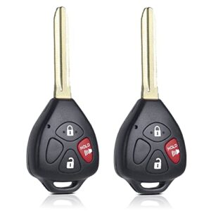 key fob remote replacement fits for toyota 4runner 2010 2011 2012 2013 2014 2015 2016 2017 2018 2019/rav4 2010-2012/yaris 2012-2014 hyq12bby hyq12bdc keyless entry remote control g chip (pack of 2)