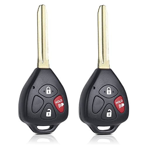 Key Fob Remote Replacement Fits for Toyota 4Runner 2010 2011 2012 2013 2014 2015 2016 2017 2018 2019/Rav4 2010-2012/Yaris 2012-2014 HYQ12BBY HYQ12BDC Keyless Entry Remote Control G Chip (Pack of 2)