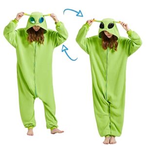 erotywe adult onesie alien costume pajamas - halloween christmas cosplay costumes homewear jumpsuit for women and men