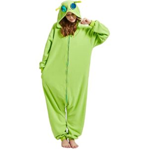 EROTYWE Adult Onesie Alien Costume Pajamas - Halloween Christmas Cosplay Costumes Homewear Jumpsuit for Women and Men