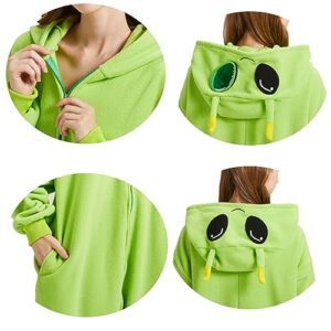 EROTYWE Adult Onesie Alien Costume Pajamas - Halloween Christmas Cosplay Costumes Homewear Jumpsuit for Women and Men