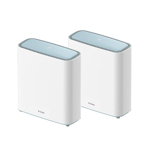 D-Link Eagle Pro AI AX3200 Mesh WiFi 6 System- 2 Pack- 8-Streams, 802.11ax Router, Dual Band, OFDMA, MU-MIMO, Voice Control with Google Assistant and Amazon Alexa, (M32/2)