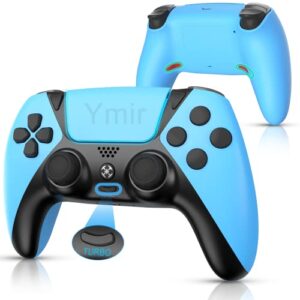 topad ymir elite control replacement for ps4 controller, wireless controller work with playstation 4 controller,for ps4 remote joystick gamepad control w/charging cable, blue modded gamepad