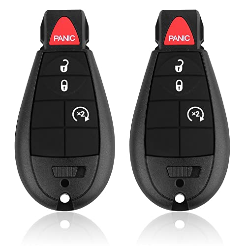 Key Fob for 08-10 Dodge Ram 1500/2500/3500/4500，Charger/Durango/Grand Caravan Pickup Truck ，Grand Cherokee，Chrysler 300， Keyless Entry Remote Start Control M3N5WY783X / IYZ-C01C