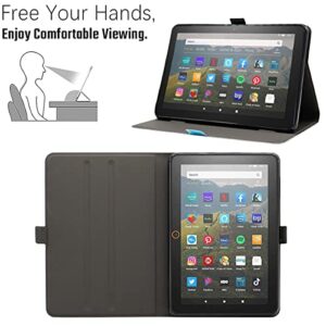 Viclowlpfe All-New Amazon Fire 7 Tablet Case, Fire Tablet 7 Case (Compatible with 12th Generation, 2022 Release), Slim Fit Lightweight Leather Smart Case with Auto Wake/Sleep, Streak
