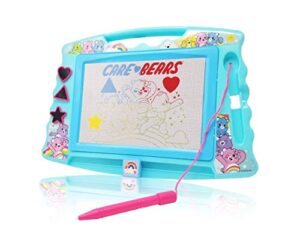 care bears magnetic drawing board with stylus and 3 stamps, for boys or girls (baby blue)…