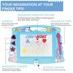 Care Bears Magnetic Drawing Board with Stylus and 3 Stamps, for Boys or Girls (Baby Blue)…