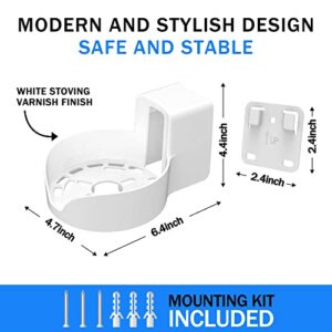 SONGCHEER-Router Shelf Wall Mount for Tp Link Deco X20 X50 X60 X55 Deco Mesh WiFi 6 WiFi Router Holder Stand Bracket Shelf Cable Organizer with Screw Mounting Kit (3Pack)