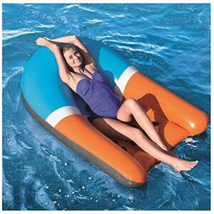 glaceon water inflatable lounge chair adult pool float row bed toys swimming ring suitable the beach summer party outdoor water recreation