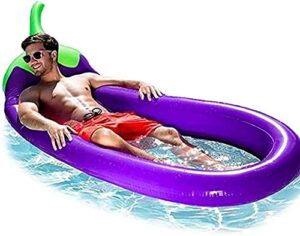 glaceon large folding inflatable float adult pool water mount toys swimming ring with net suitable the beach summer party outdoor water recreation