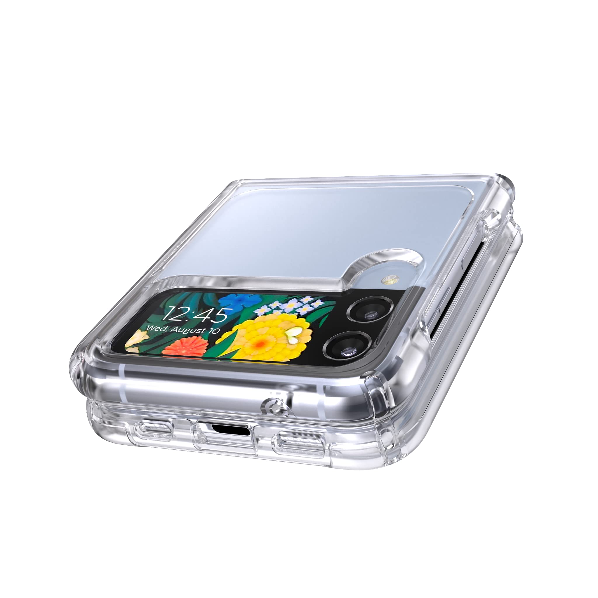 Speck Products Presidio Perfect Clear Flip Samsung Galaxy Z Flip4 5G Case, Foldable Clear/Clear