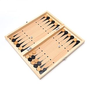 Chess Set，Folding Storage Wooden Chess Board Sets，3 in 1 Chess Board Game for Adults and Kids （Chess，Backgammon，Checkers），Exquisite Wooden Chess Set