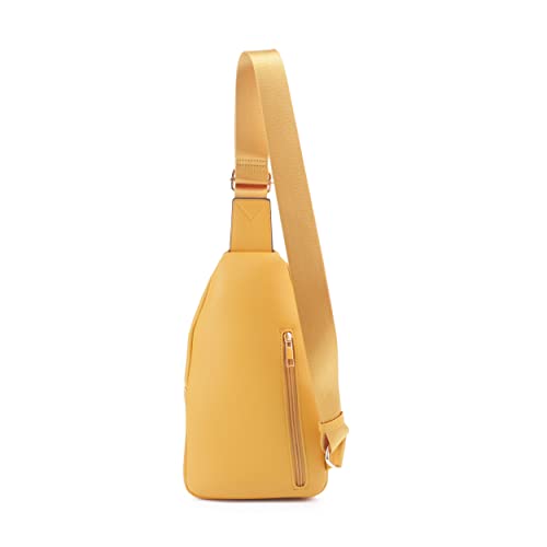 EVVE Crossbody Sling Bag for Women Small Sling Backpack Purse |Mustard