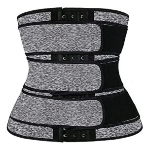 lmsxct waist trainer for women 3 straps tummy control workout corset cincher long torso trimmer sauna belt sports body shaper