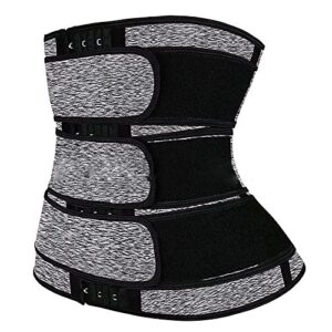 LMSXCT Waist Trainer for Women 3 Straps Tummy Control Workout Corset Cincher Long Torso Trimmer Sauna Belt Sports Body Shaper