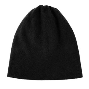 Villand 100% Merino Wool Beanie Hat for Women and Men with Gift Bag, Double-Layered Ski Cap, Knitted Wool Hat for Winter (Black)