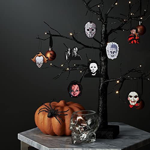 8Pcs Horror Classic Movie Character Car Air Fresheners Gift Set Halloween Incense Chips Scented Car Diffuser Rearview Mirror Hanging Pendant Ornaments Decor Automotive Interior Accessories Party Favor