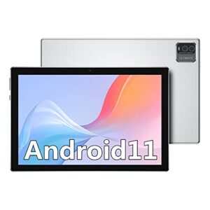 cupeisi tablet 10 inch android 11 tablets 2gb+32gb quad-core tablet fhd 1280x800 display tablet (silver)