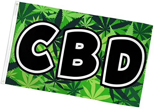 New CBD Flag 3x5ft CBD Banner Sign CBD Waterproof Flag CBD Sold Here Dispensary Indoor Outdoor For All Weather Banner Flag FII0708IN