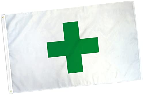 Green Cross Flag 3x5ft 420 Pot Flag Dispensary Flag Medical Vivid Color All Weather Indoor Outdoor Banner Decoration I9108NF-ls