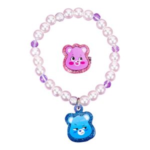 Care Bears HeadBands For Girls - Kids Jewelry for Girls - Dress Up Set All in one Giftable Box - Headband - Play Jewelry Set - 4pc (Toddler Headband, Necklace, Dress Up Bracelet, Ring) Ages 3+