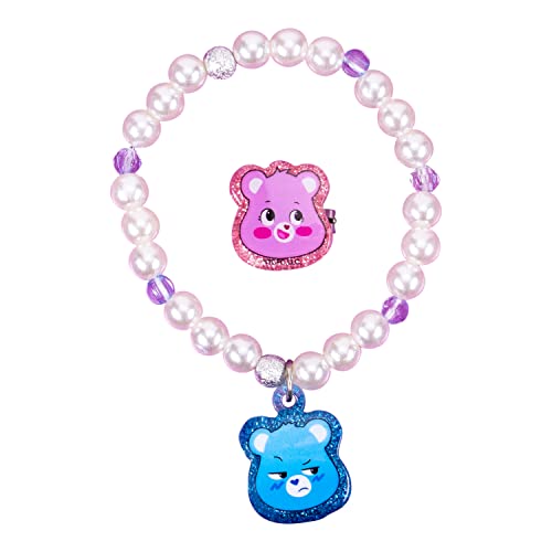 Care Bears HeadBands For Girls - Kids Jewelry for Girls - Dress Up Set All in one Giftable Box - Headband - Play Jewelry Set - 4pc (Toddler Headband, Necklace, Dress Up Bracelet, Ring) Ages 3+