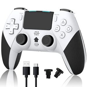 terios wireless pro controller compatible with ps4 /ps4 pro/ps4 slim console, gaming remote with built-in 800mah rechargeable battery/precise joystick/audio/turbo/advanced buttons programming (black)