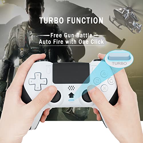 TERIOS Wireless Pro Controller Compatible with PS4 /PS4 Pro/PS4 Slim Console, Gaming Remote with Built-in 800mAh Rechargeable Battery/Precise Joystick/Audio/Turbo/Advanced Buttons Programming (Black)