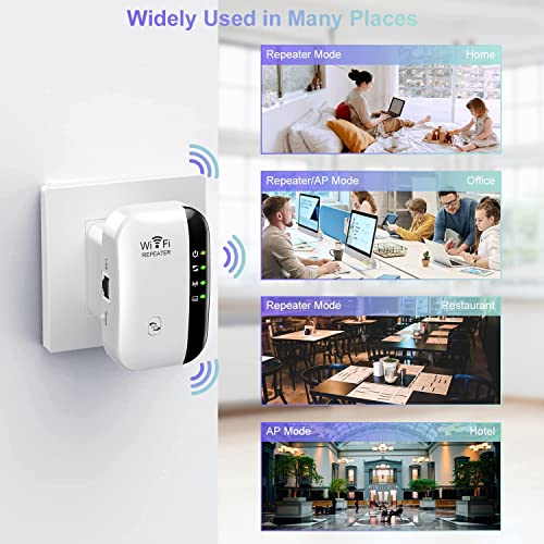 2023 WiFi Extender, WiFi Range Extender Signal Booster up to 3000sq.ft and 35 Devices, WiFi Repeater Internet Booster for Home, Access Point, Alexa Compatible