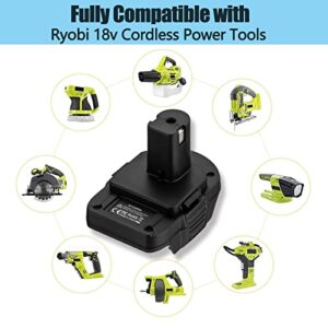 MT20RNL Converter for Makita to Ryobi Battery Adapter, Convert for Makita 18v Battery to Ryobi 18v One+ Plus Lithium Batteries, Use for Ryobi 18 Volt Cordless Power Tools