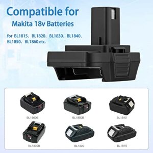 MT20RNL Converter for Makita to Ryobi Battery Adapter, Convert for Makita 18v Battery to Ryobi 18v One+ Plus Lithium Batteries, Use for Ryobi 18 Volt Cordless Power Tools