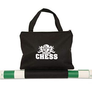 WE Games Best Value Tournament Chess Set (Green) + Hardcover Chess Notation Scorebook (Green)