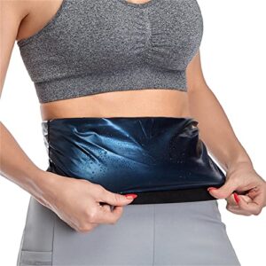 bestsotim women's waist trainer belt for lower belly fat, plus size corset for weight loss, tummy wrap workout belt, sweat waist trimmer black