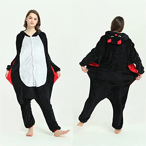 Unisex Adult Homewear Animal Pajamas Flannel One-pieces Pajamas Cosplay Kigurumi Onesie(bat(L))