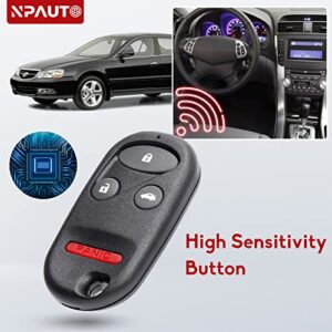 NPAUTO Key Fob Replacement Fits for Honda Accord & Acura TL 1998 1999 2000 2001 2002 2003 DIY Programming Keyless Entry Remote Control Car Key Fobs KOBUTAH2T, 72147-S0K-A02, 72147-S84-A03 (Pack of 2)