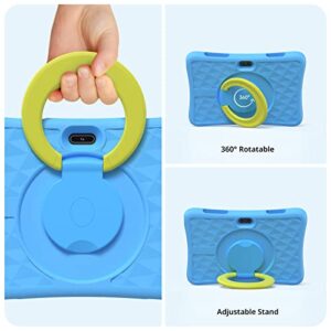 Kids Tablet, 10 inch Toddler Tablet, Android 12 Go, WiFi 6, Parental Control, 6000 mAh Battery, 2GB RAM 32 GB Storage (SD to 512GB), Eye Protection Mode, EVA Shockproof Case, PlimPad Kids10 (Blue)