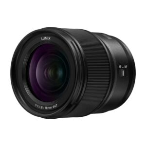panasonic lumix s series camera lens, 18mm f1.8 l-mount interchangeable lens for mirrorless full frame digital cameras - s-s18