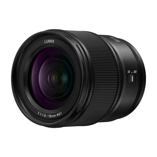 Panasonic LUMIX S Series Camera Lens, 18mm F1.8 L-Mount Interchangeable Lens for Mirrorless Full Frame Digital Cameras - S-S18