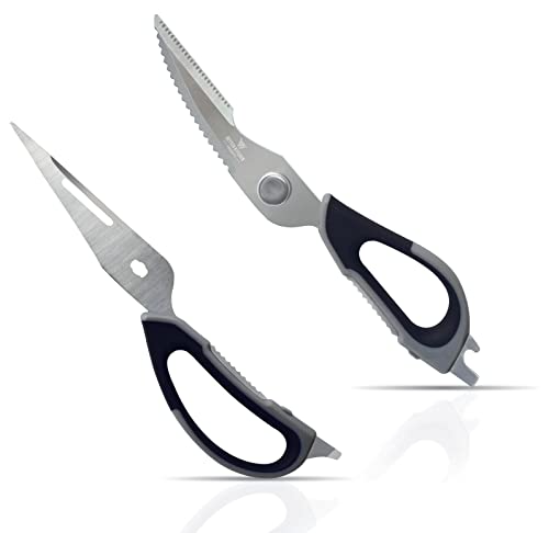 9" Premium Kitchen Shears with Detachable Blades by Better Kitchen Products, Stainless Steel, All Purpose Come Apart Utility Scissors, Heavy Duty Kitchen Scissors, Meat Scissors, Poultry Shears